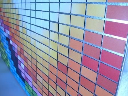 Side view of magnet art titled 'Weather'.